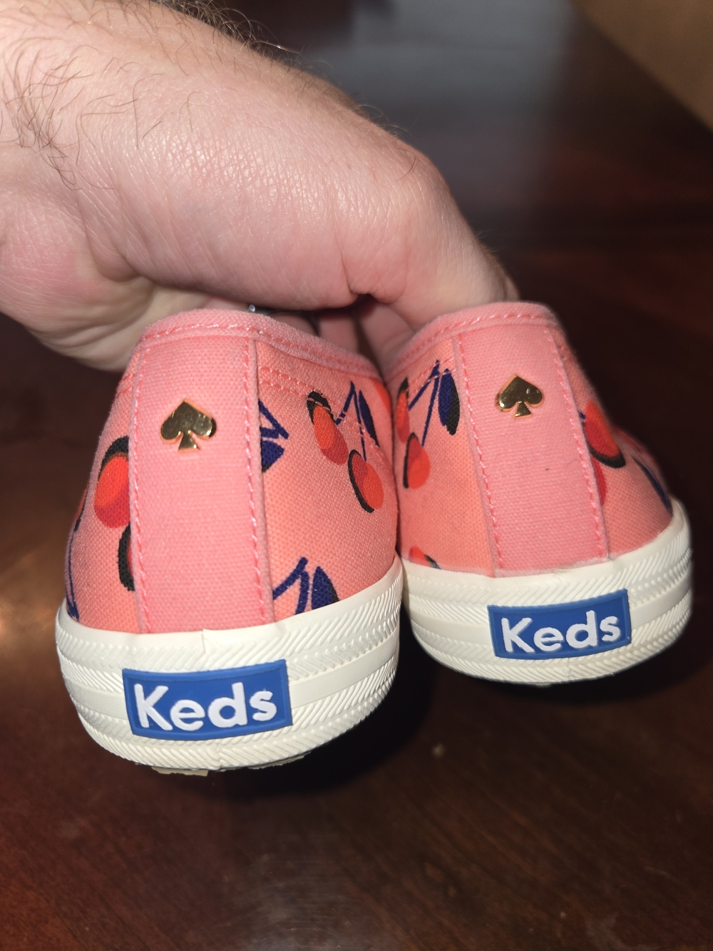 kate spade keds Pink Cherry Print Slip-On Mules - Picture 3 of 6